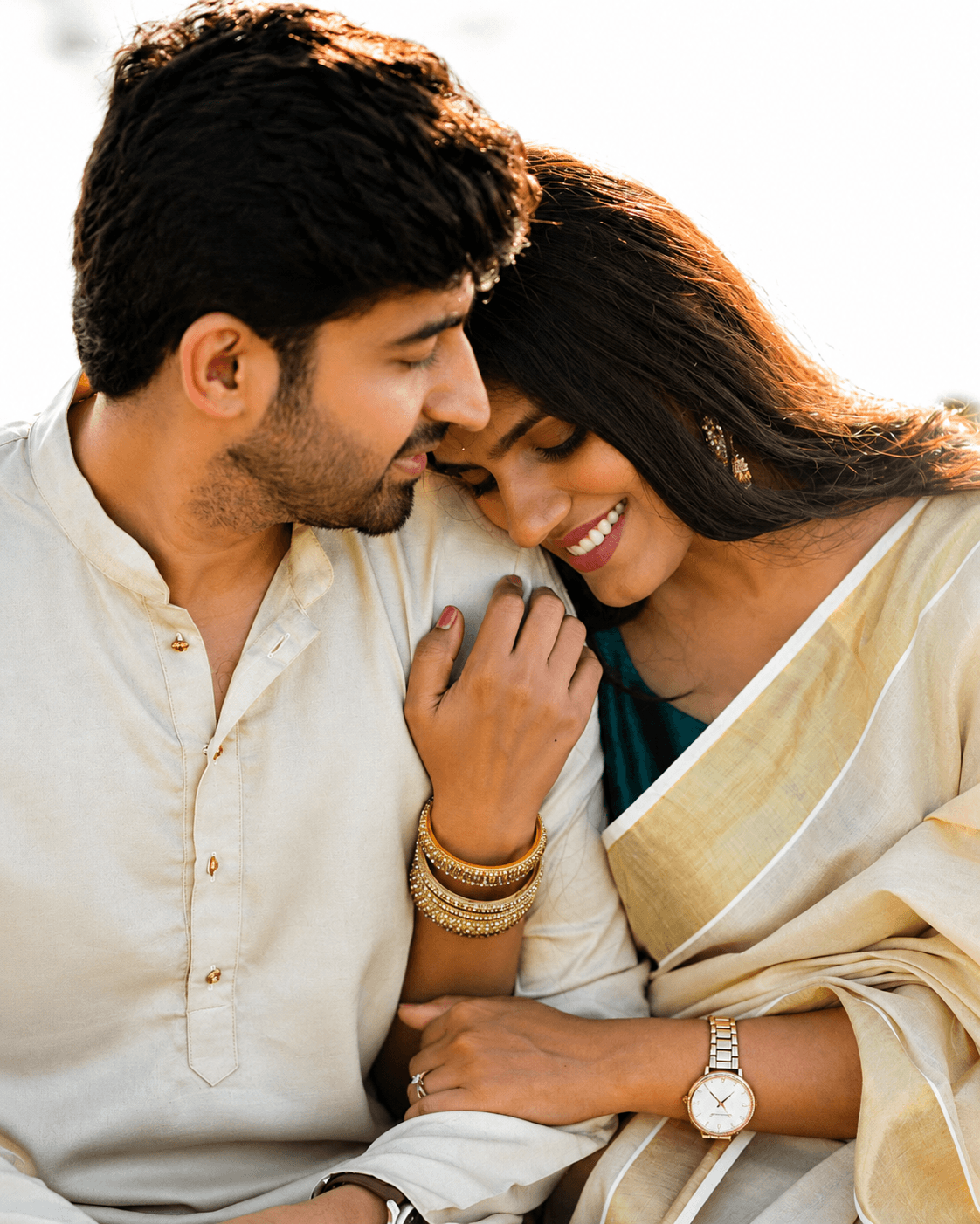 Couple beginning their Saptapadi journey together