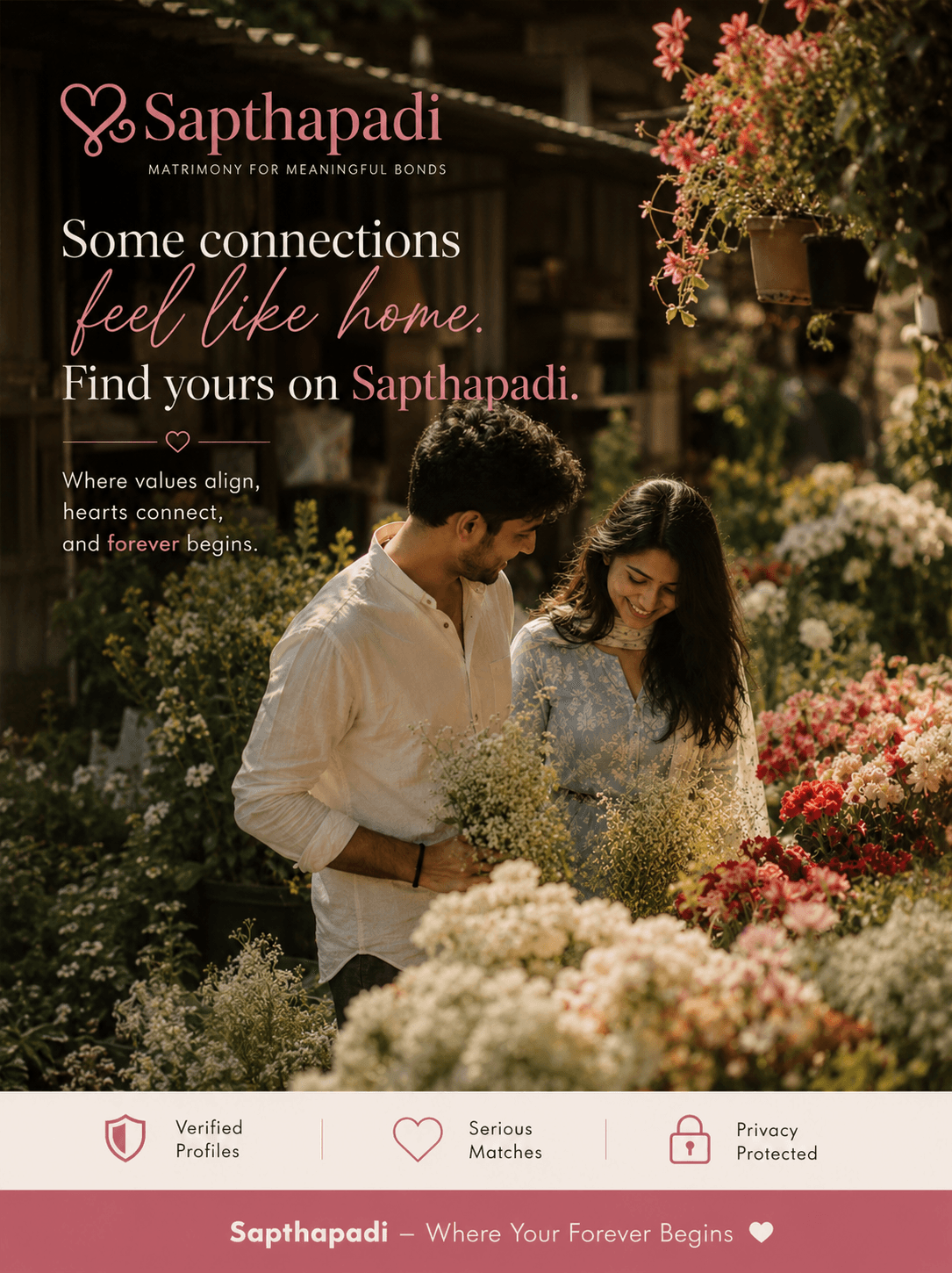 Some connections feel like home — find yours on Saptapadi